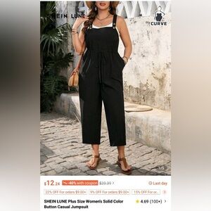 NWOT SHEIN Black Casual Jumpsuit